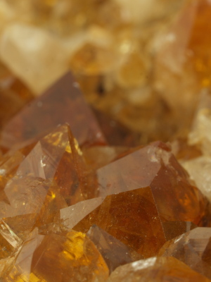 Citrine Cluster with Calcite